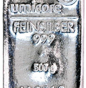 Lingot d'argent 500 g