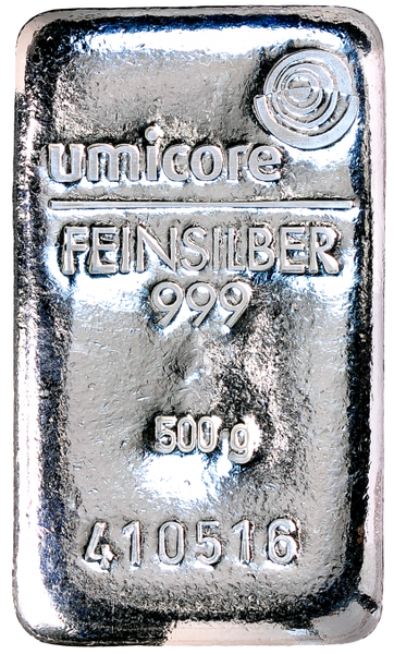 Lingot d'argent 500 g