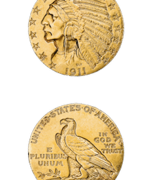 Pièce d'or eagle 5 dollars