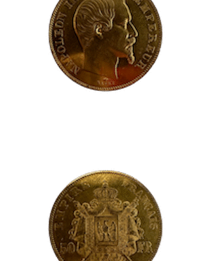 Pièce 50 francs d'or Napoléon