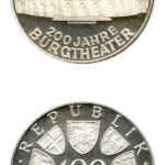 SCHILLING 100 Burgtheater 1976 Argent 92.5%